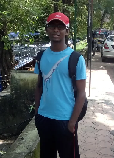 Rohan with backpack outdoors
